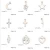 5pcs Tiny Crosses Stars Hearts Charms For Jewelry Make Stainless Steel DIY Bracelet Earring Necklace Pendant Accessory