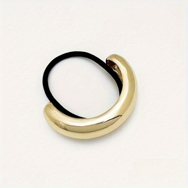 

Golden Arc Elastic Hair Ties - Elegant, Minimalist, and Delicate Lace Design for a Chic Look - Suitable