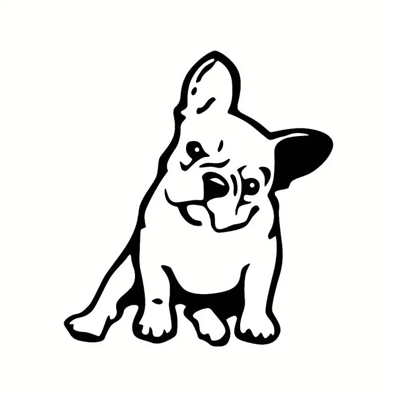 Bulldog Hund Autoaufkleber Niedlicher Welpe Auto Karosserie Stoßstange Fenster Motorrad Laptop Wände Vinylfolie Aufkleber Auto Tuning Zubehör Qualität
