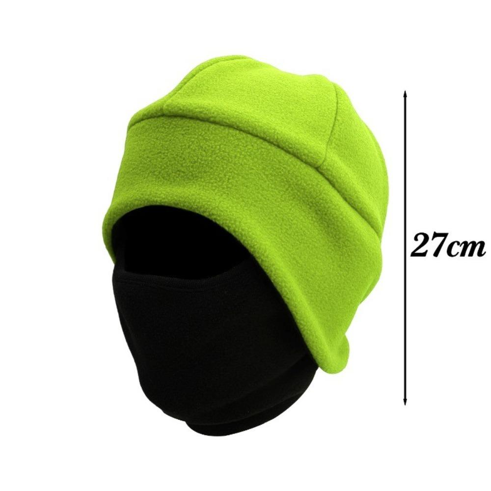Thicken Fleece Hat Ear Protection Windproof Warm Pullover Hats Unisex Double-layered Headcover Bonnet