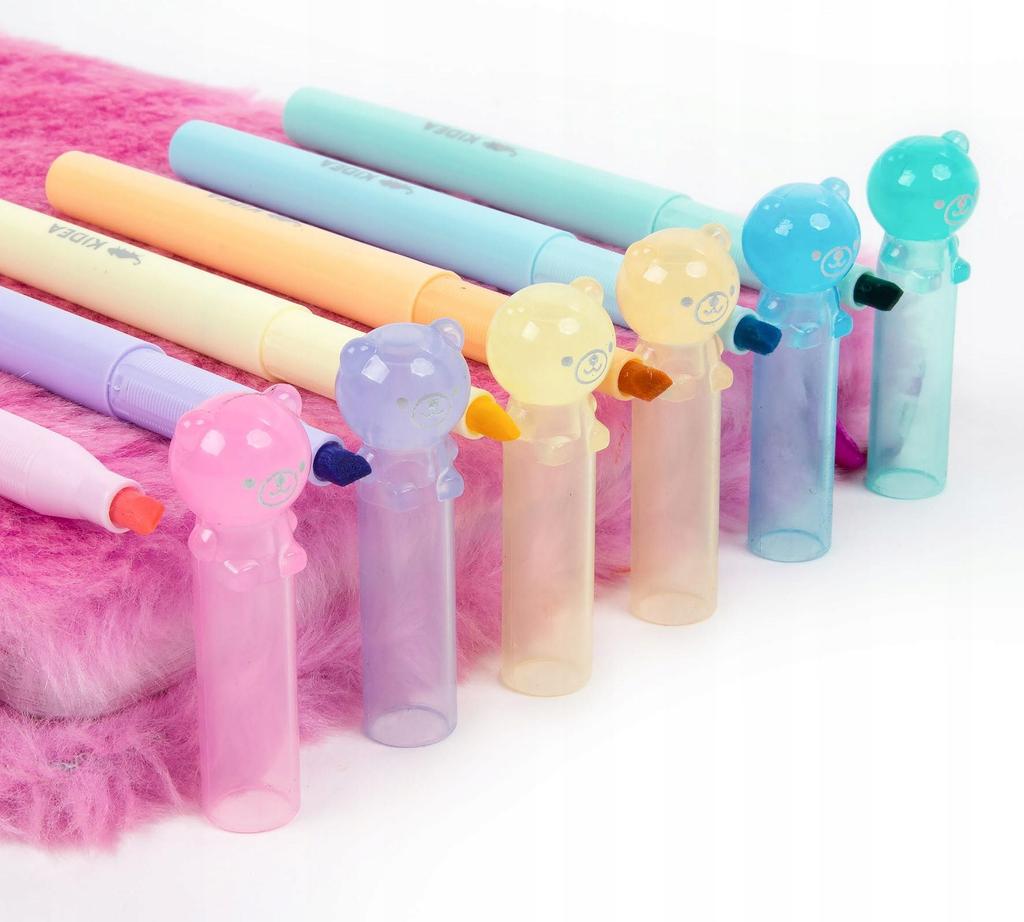 FLAMASTRY KREMOWE MISIE 6 KOLORÓW KIDEA 4338