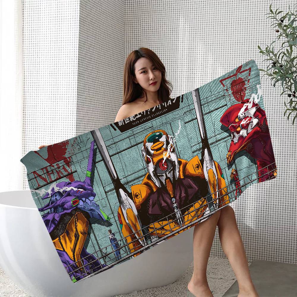 Hot N-Neon G-Genesis E-Evangelion Beach Towel for Girl Microfiber Quick Dry Sand Free Beach Yoga Spa Gym Pool