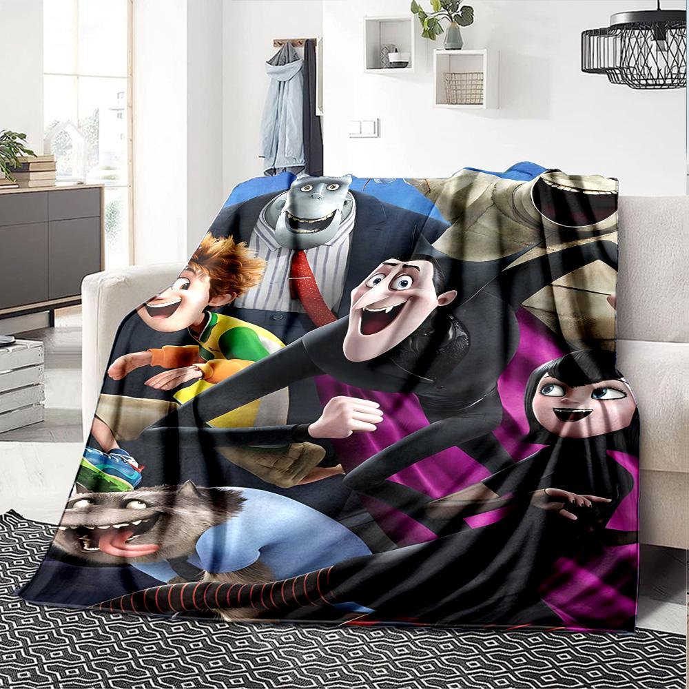 1 Stück Vampirfamilie Abenteuer Flanelldecke für Super Weichen Niedlichen Komfort für Reisebettwäsche Couch Sofa Decke Y73032