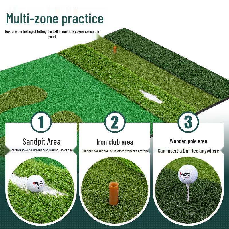Qingzhou Multi-functional Outdoor Golf Hitting Mat with Ball Tee for Chip and Swing Practice