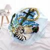 1pc Nautical Decor with Anchor, Shells, and Coral Umbrella with Plastic Handle,Suitable for All Seasons Home Travel Outdoor UmbrellaDD1403
