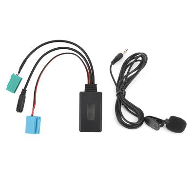 6Pin Bluetooth Audio Cable Car Stereo AUX‑IN Adapter with Microphone Fit for Clio/Espace/Megane Car Stereo Adapter