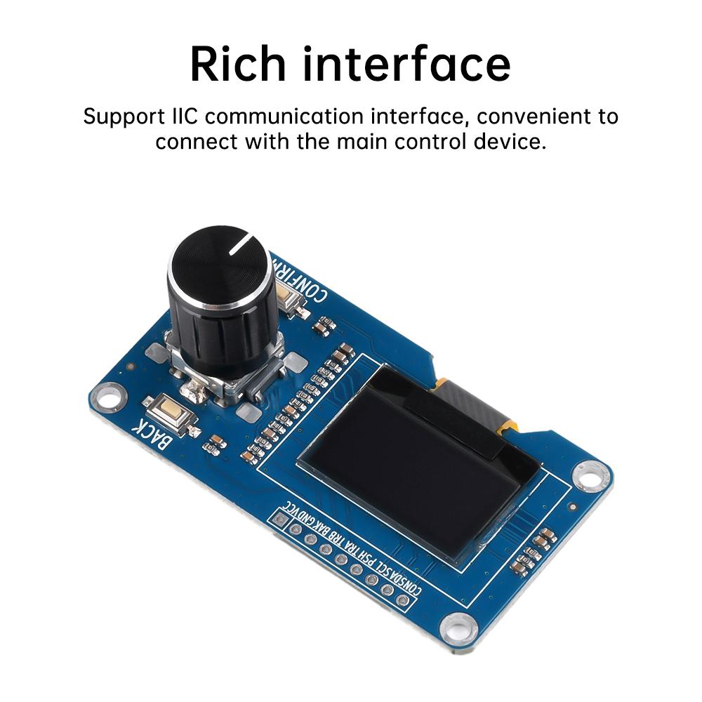 0,96/1,3-Zoll-OLED-Display EC11 Drehgebermodul IIC-Schnittstelle Integriertes DIY-Modul 360°-Drehung genau bestimmt