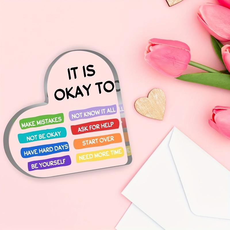 2D Flat Classic Style Motivational Quotes Acrylic Desk Decor Plaque, Suitable for Wall Decoration, Porch, Room, Villa, Accents Home, Hallway, or Workp