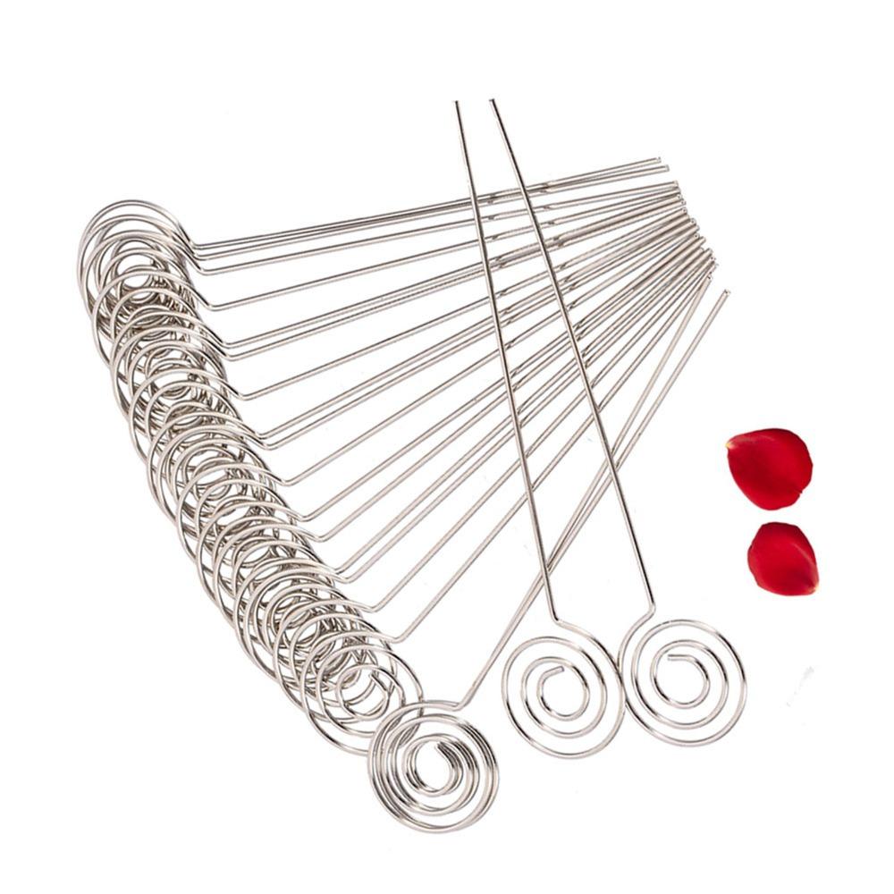 50pcs Heart Shape Photo Card Holders Round Shape Paper Note Holders Table Display