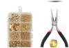 Schmuck DIY Metallanhänger & Zubehör Set mit Karabinerverschluss und Biegeringen