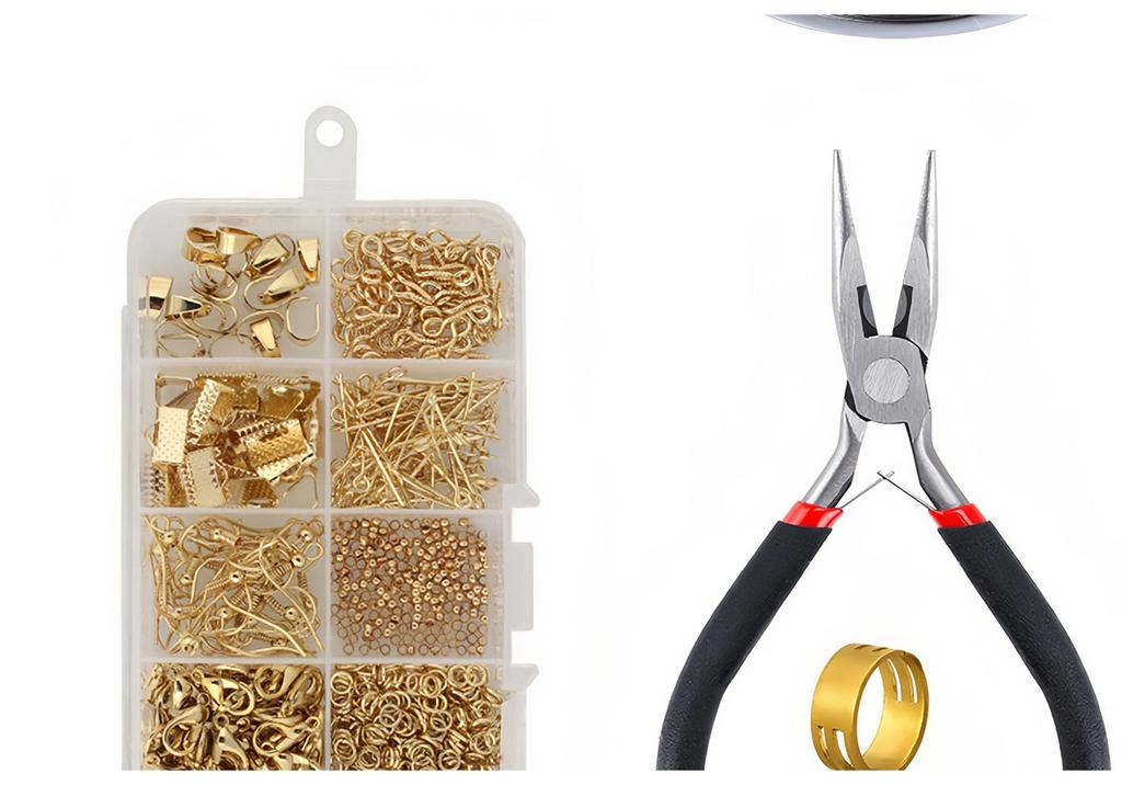 Schmuck DIY Metallanhänger & Zubehör Set mit Karabinerverschluss und Biegeringen