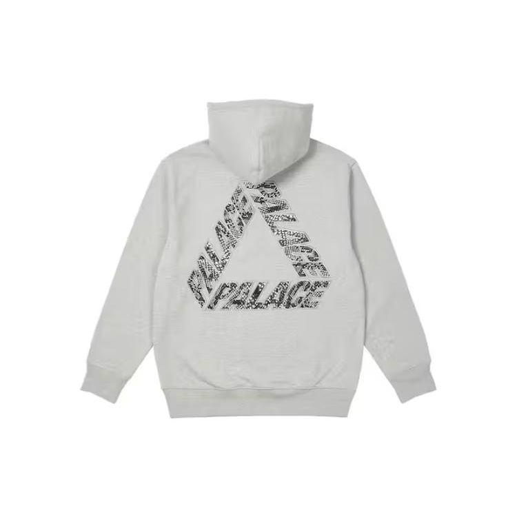 Palace P-3 Snake Appliqué Hood Grey Marl Unisex Tops P22CS175