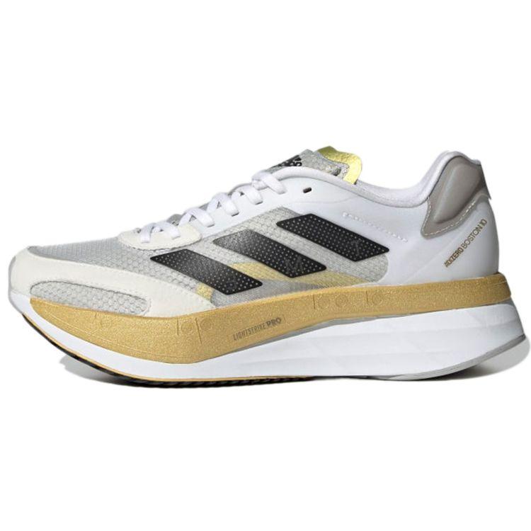 

Adidas Adizero Boston 10 TME White Gold Metallic Women Sneakers Cloud-White Core-Black Grey-Two GV7716 38