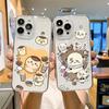 Cartoon Cute Phone Case FUNDA For iPhone 12 11 13 14 15 16 17MINI Max Pro Plus Shockproof Soft Clear Back Cover C-Chii K-Kawas