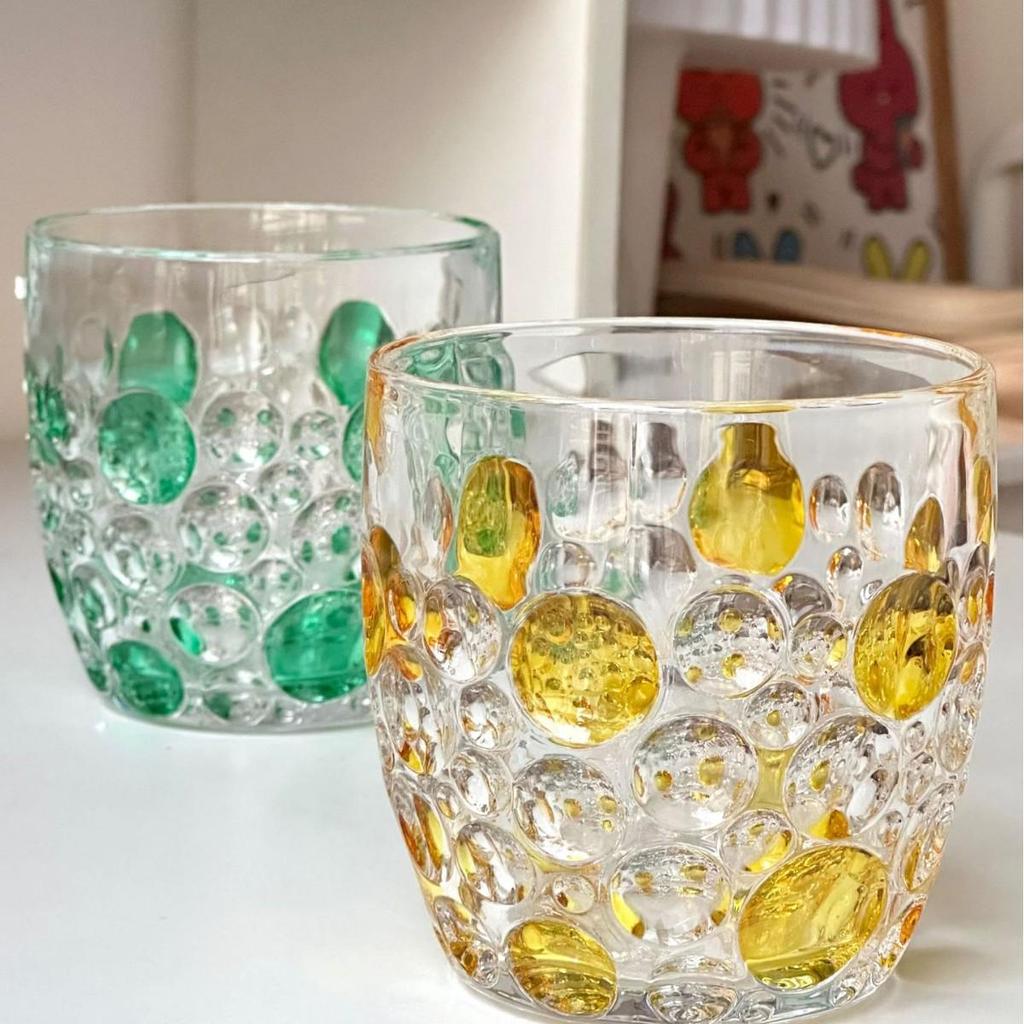 Regenbogen-Schimmer Handbemalte Glas Tasse - Bling Design für den Sommer