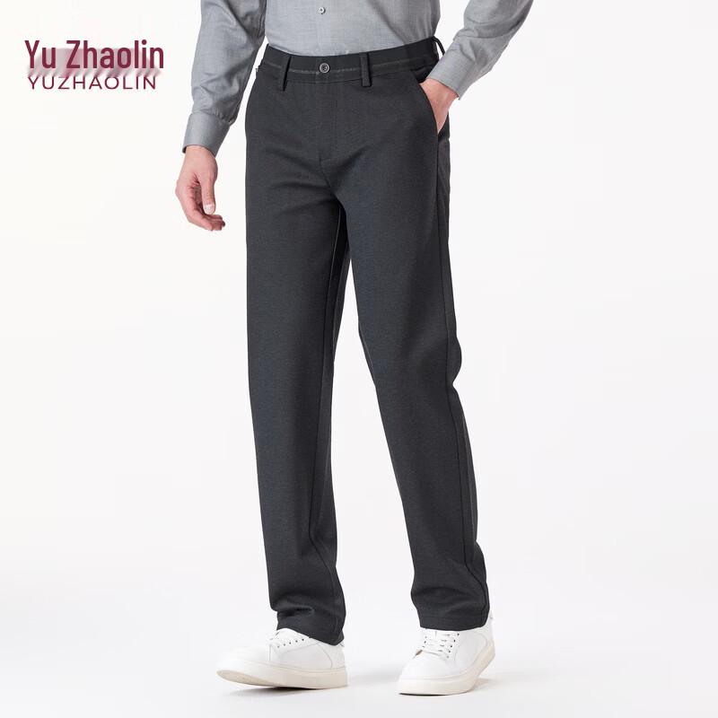 YUZHAOLIN Men s Straight Fit Casual Pants 36 темно-серого