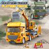 2026 Semi-carrier Container Truck Diecast Engineering Inertial Driving Toys for Boys Tractor Excavator Bulldozer Kids Vehicle Model