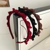 1 Piece Hair Accessories With Clip Ring Fashion Double-Band Hairband Flocked Non-Slip Braided Hair Decorative Hairpin Hairband