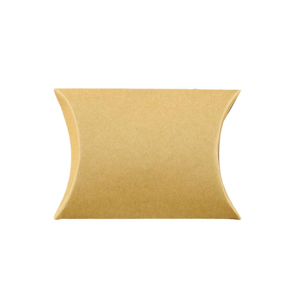 50pcs Paper Pillow Case Blank Gift Box Party for Candy Storage Bag Jewelry Crafts Handmade Soap Small Gifts Favors
