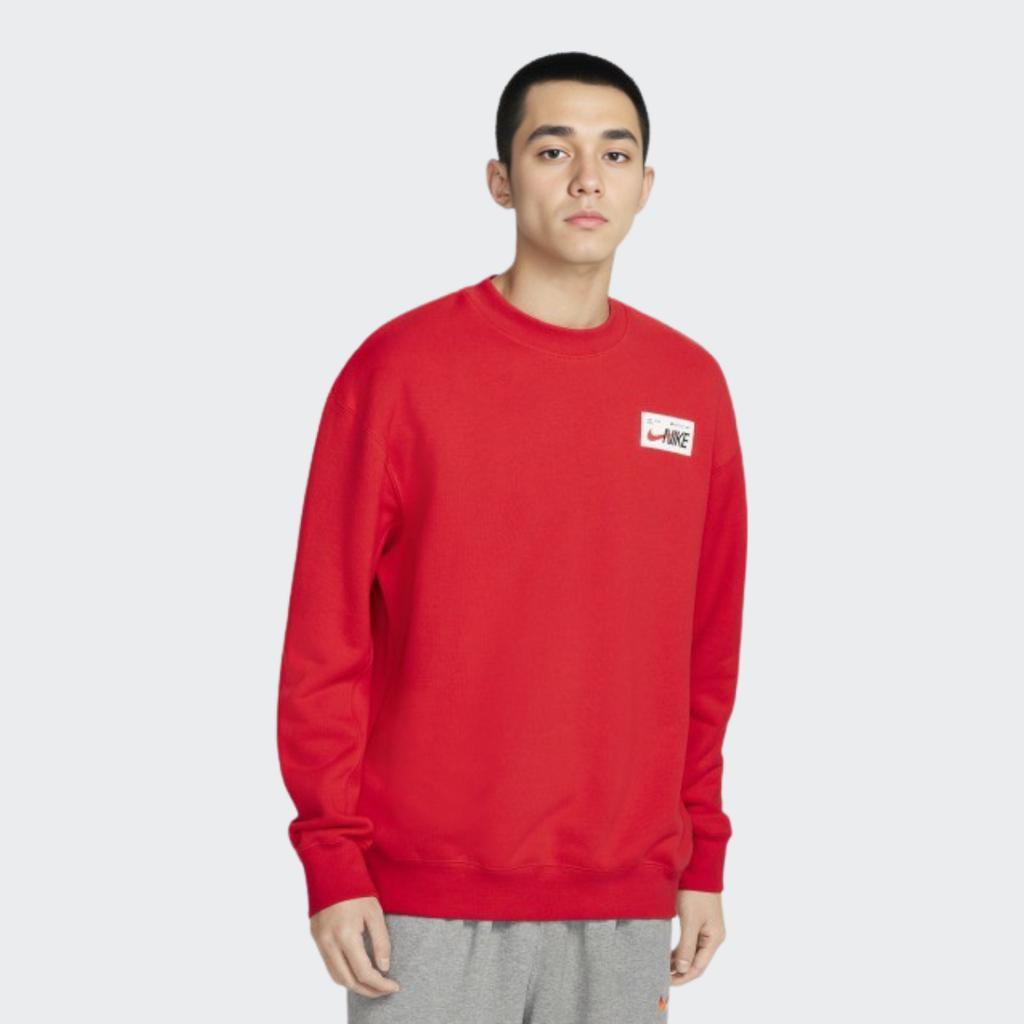 Nike Year Of The Rabbit CNY Collection Sportswear Pullover Sweatshirt With Solid Color Letter Logo Men Tops University-Red FD4059-657