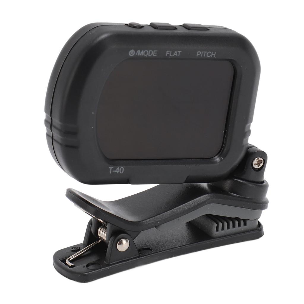 Clip On Guitar Tuner Black LCD Display A0 27.5Hz to C8 4186Hz Quick Response Violin Tuner for Bass U