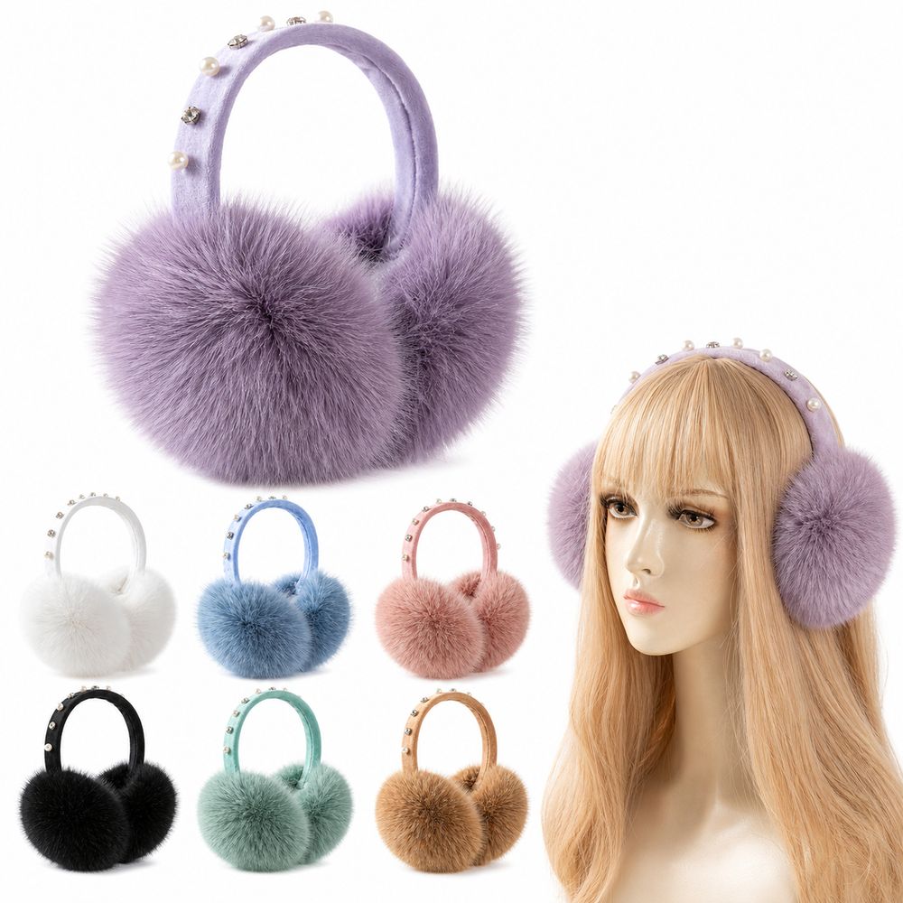 Faux Fur Plush Earmuffs Soft Plush Ear Warmers Gifts Headband Earmuffs Cold Weather Wear