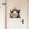 Outdoor Entrance Sign Wooden Welcome Sign, Rustic Door Hanging 2D Daisy Butterfly Print, Home Decoration Halloween Thanksgiving Easter Seasonal