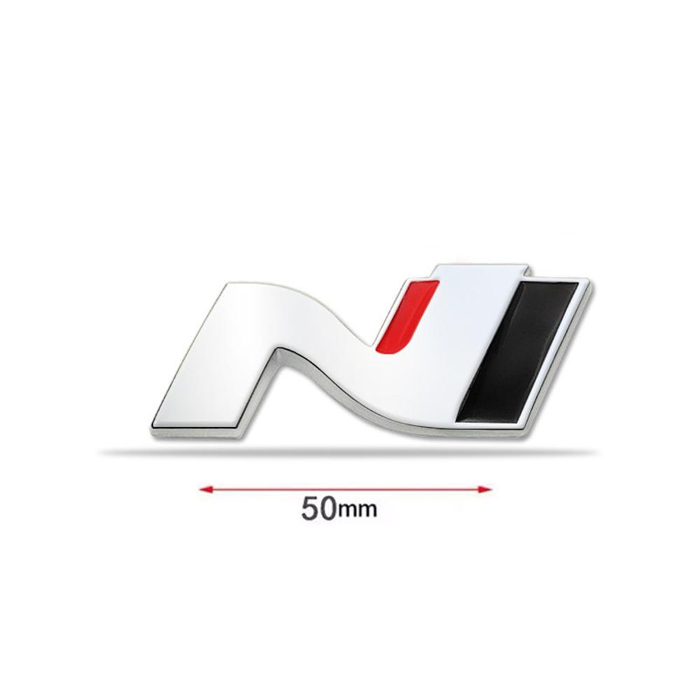 CMQW3 Car 3D Metal Sticker For Hyundai Avante Elantra N Sonata N Line Veloster KONA i30 Fastback Trunk Badge Fender Trim Logo Decorate