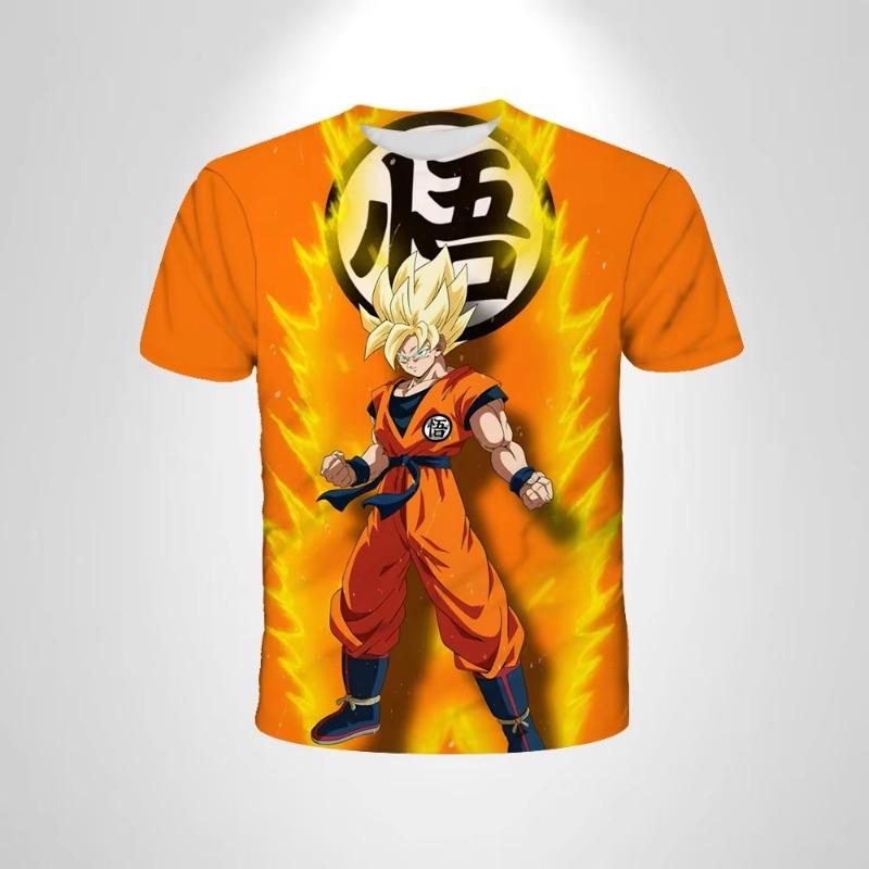 2026 Dragon Ball Z Super Saiyan Goku 3D Print T-Shirt Men Women Kids Anime Fans Streetwear Graphic Tee Summer Casual Tops
