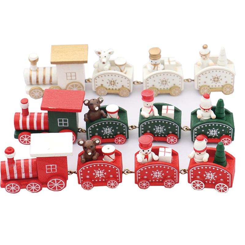Christmas Wooden Train Decoration for Kids - Festive Ornament & Gift