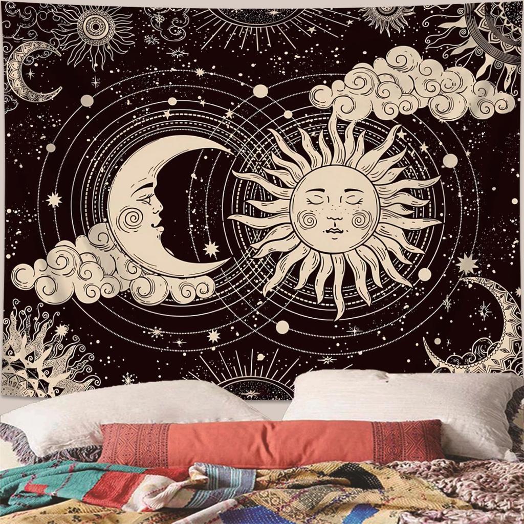 VIKAMA Wall Decor Mandala Spiritual Bedroom Decor Mural Decor Wall Hanging Fabric Tapestry Banner Mandala Bohemian Style