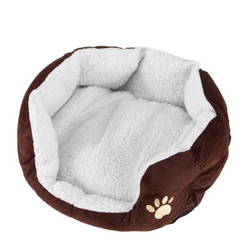 Super Miękkie Aksamitne Legowisko dla Psa Mata dla Zwierząt Wodoodporne i Ciepłe Legowisko Okrągłe Zmywalne Legowisko dla Kota i Psa Akcesoria do Snu dla Zwierząt