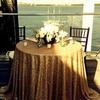 Tablecloth Round Shape Stunning Sequins Reusable Tablecloth Scratch-Resistant Breathable Stain-Resistant Table Cover