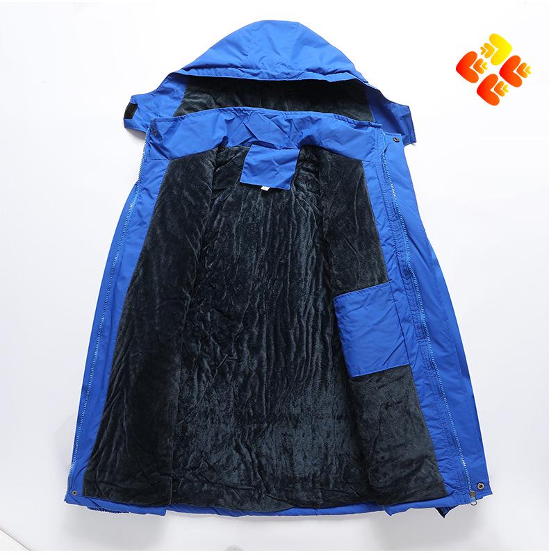 Veste d'hiver imperméable et respirante pour homme, doublée polaire, pour la pêche