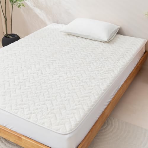 

Hikari no Watanabe Wide King Size Bed Pad for Winter, Warm, Ultra-Fine Microfiber, Heat-Generating, Moisture-Absorbing, 1.5x Fill, Extra Warm, Fluffy,