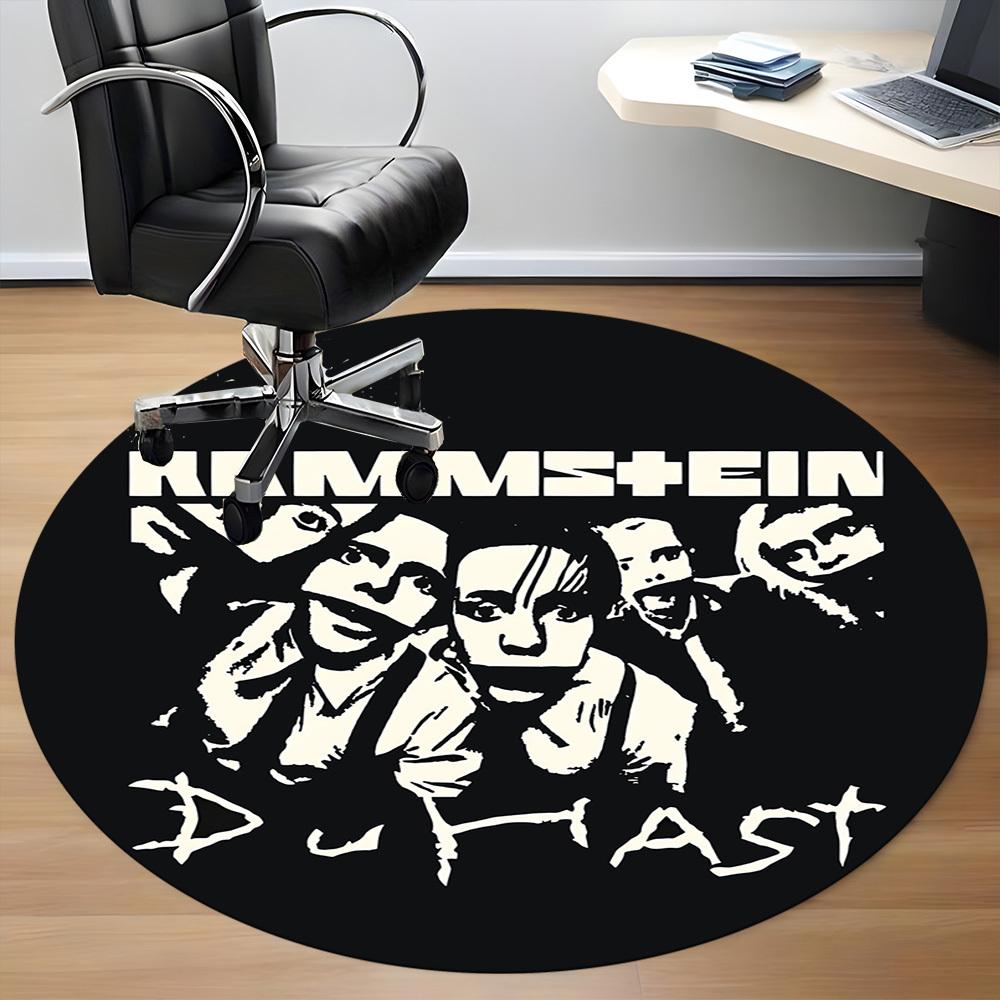 1 Stück Rammstein, Du Hast Büro Runder Teppich, Unter Bürostühlen Schlafzimmer Wohnzimmer Heimdekoration a1022339