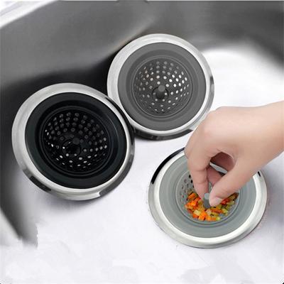 Mutfak Silikon Lavabo Süzgeci Süzgeç Tıkanıklık Önleyici Gıda Atığı Banyo Zemin Tıkacı Kanalizasyon Saç Filtresi Toplayıcı Tıpa Aracı
