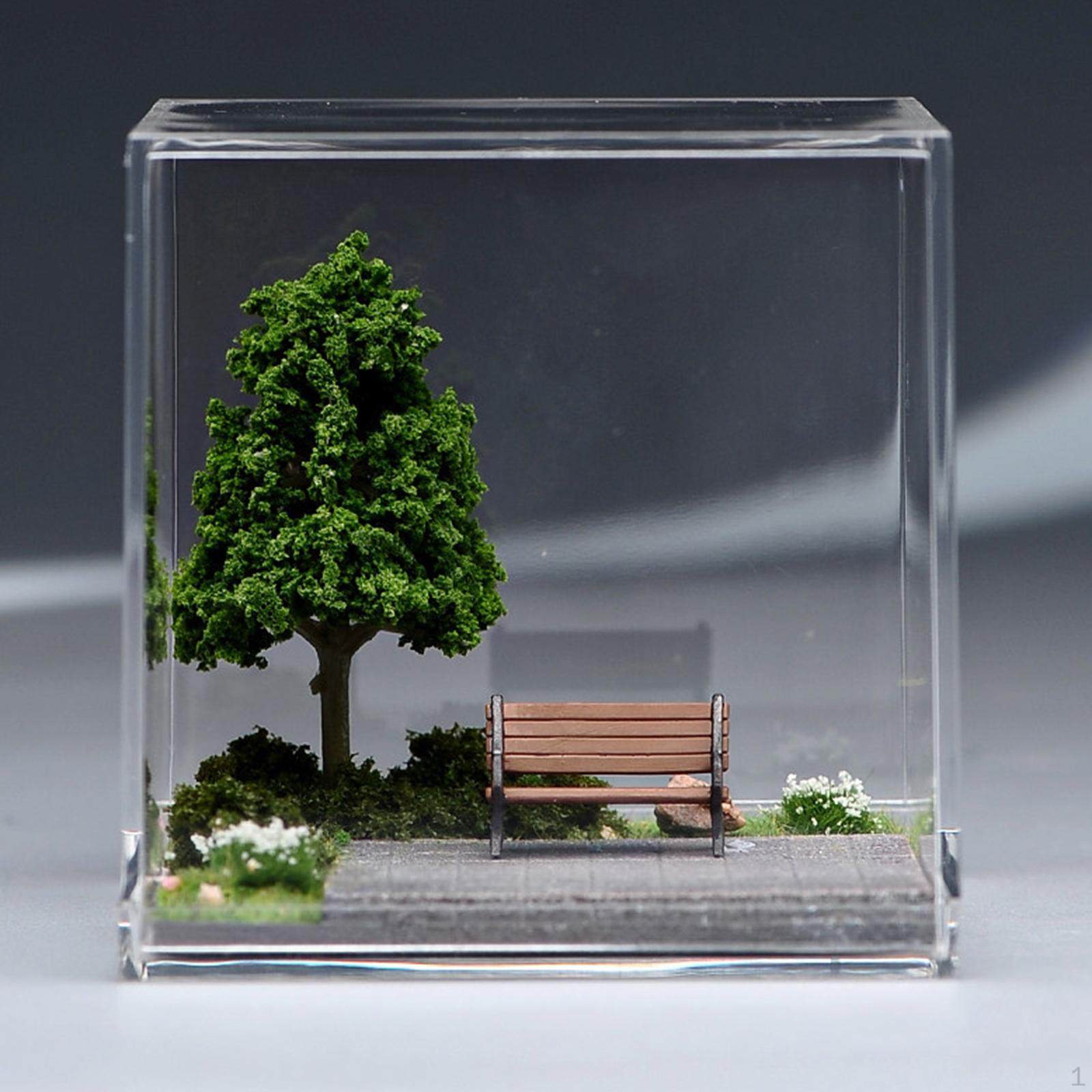 1/64 Miniature Figure Display Case Scene Model Decorative Dustproof Mini Figurine Storage