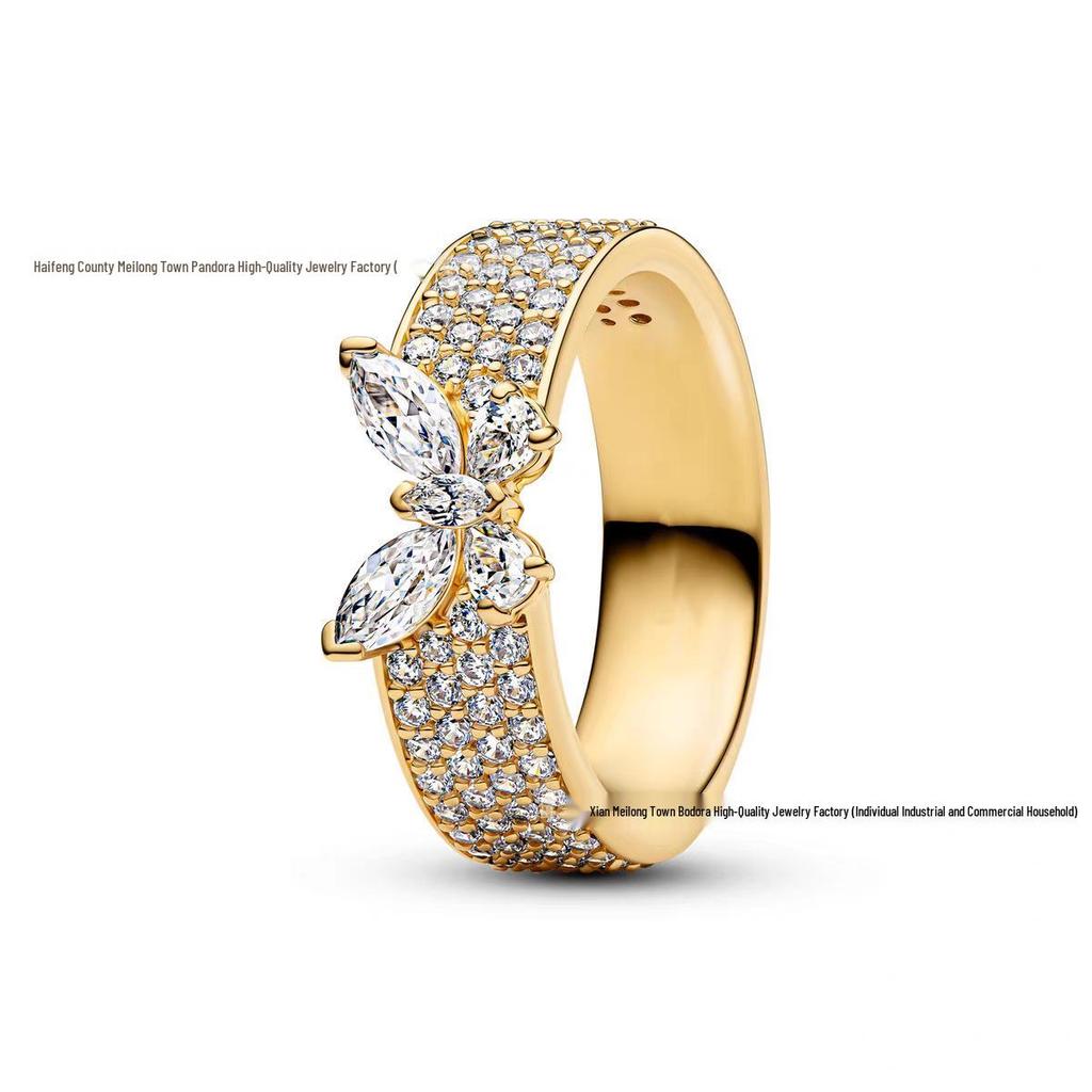 Inele pentru Cuplu Pandora Coroană de Aur Inimă Argint Sterling S925 Cadou de Crăciun