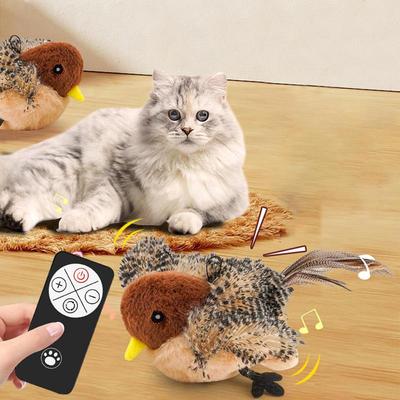 Usb Rechargeable Cat Toy Flapping Bird Cat Toy Interactive Plush Toy Remote Control USB Flapping Wings Cat Toy Chirping Cat Toy