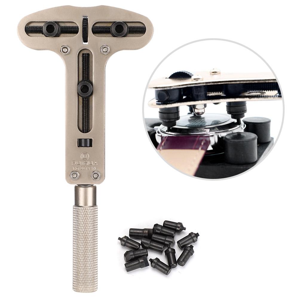 Metal Three Jaw Watch Back Case Opener Cover Remover Wristwatch Repairing Tool with Accessory