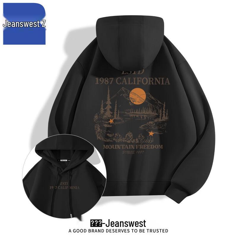 

Jeanswest Men s Z Hooded Retro Casual Pullover T1003 5XL