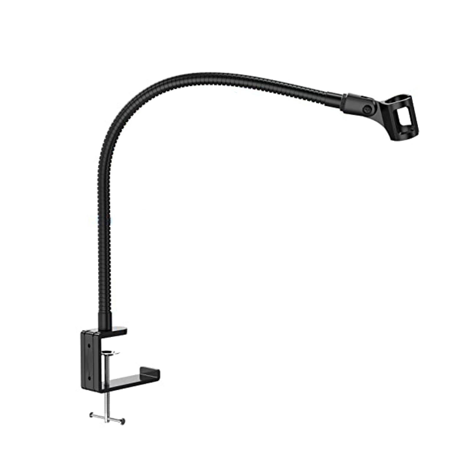 

Настольные микрофонные стойки с гибким штативом и настольным зажимом используются для широкого спектра универсальных микрофонных стоек One Size