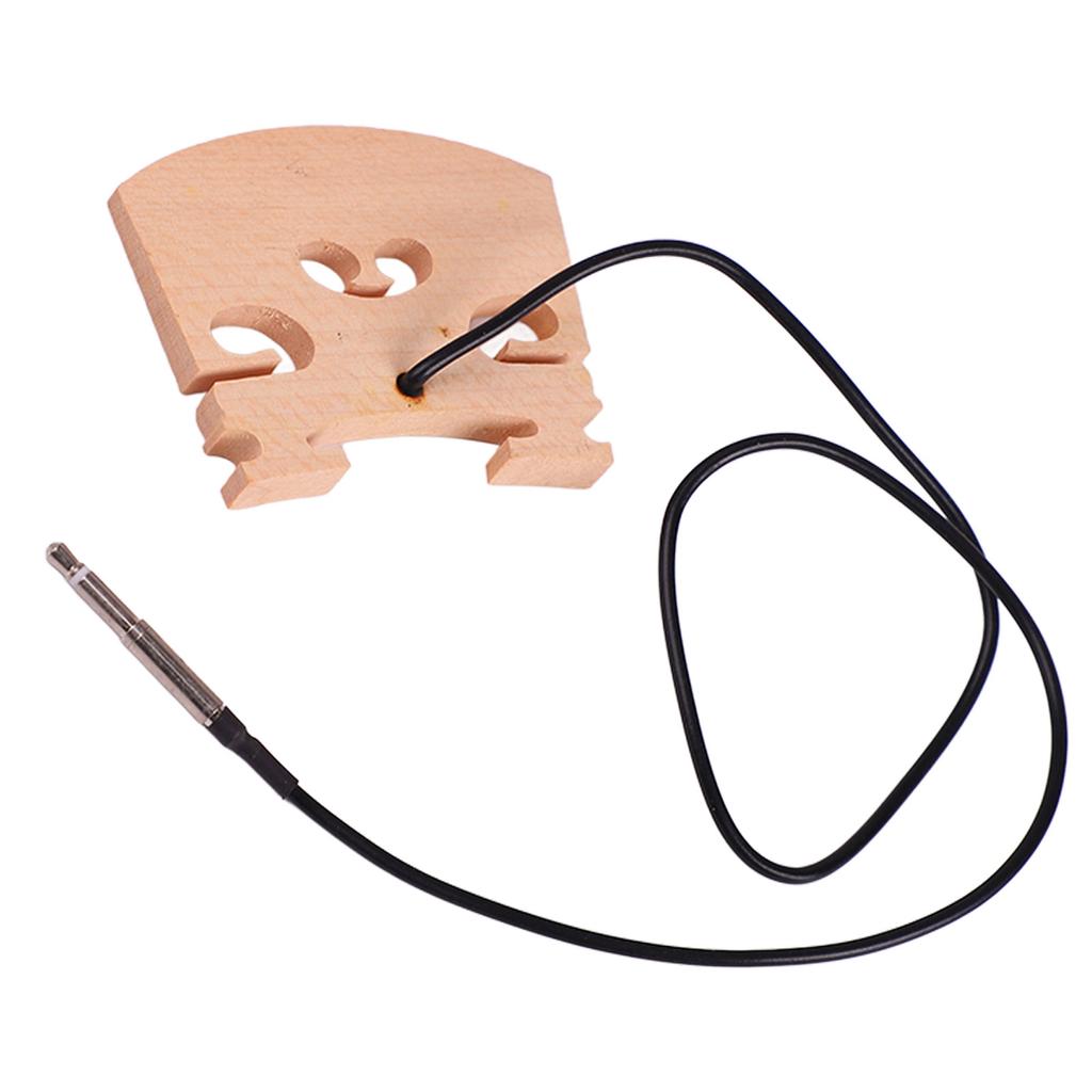 Violinenbrücke aus Holz 44 mit intern montiertem Piezo-Tonabnehmer, hochempfindliche Violinenbrücke aus Ahorn