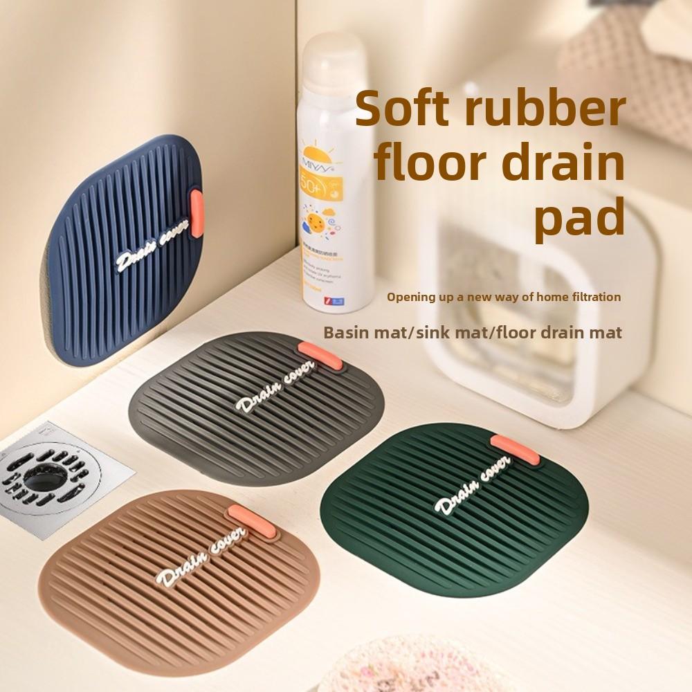 Silicone Sewer Floor Drain Cover Reusable Thickened Floor Drain Sticker Drainage Anti-blocking Shower Drain Cover