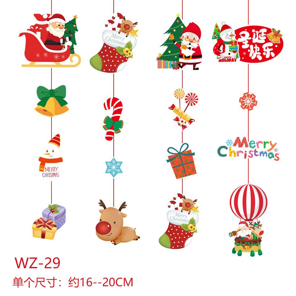 Cartoon Style Paper Christmas Hanging Decor For Cheerful Holiday Displays