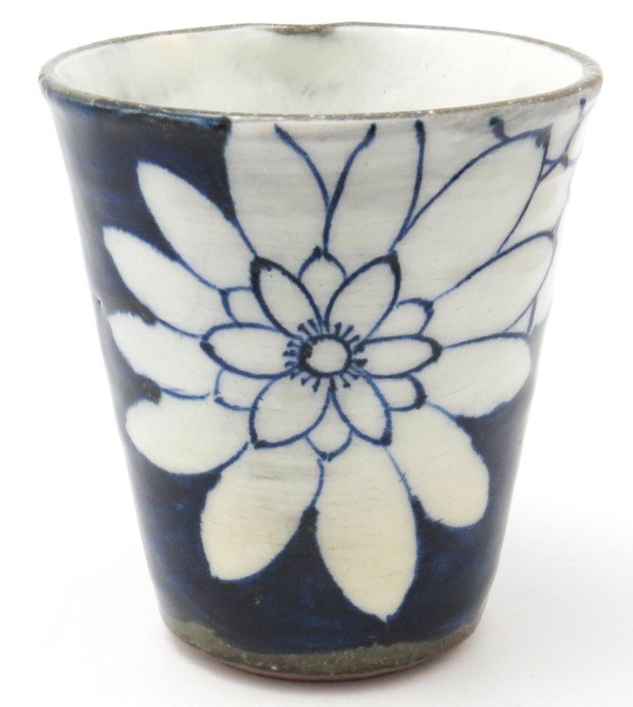 Tateyamado Hasami-Ware Fukusho-Ofen dahlienblau handbemalte Tasse,