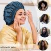 Women's Double-Layer Satin Sleep Cap - Adjustable Elastic Band for Soft Hair Protection
