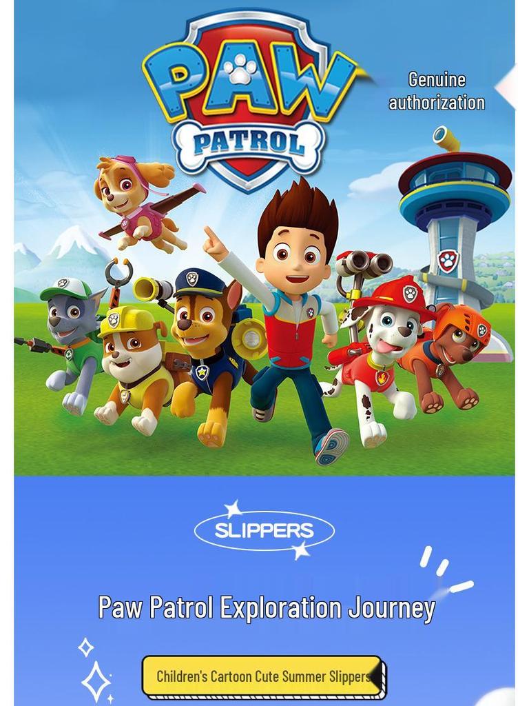 Paw Patrol Girls' Summer Non-slip Cartoon Sandals Slippers