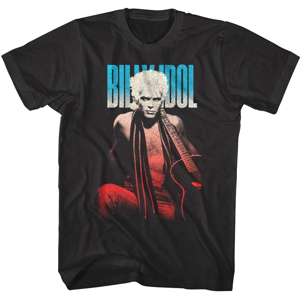 Billy Idol Acoustic Guitar Men T Shirt S